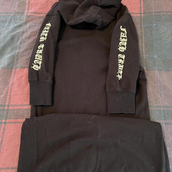 Women's Black vintage Y2K hooded dress - Picture 5 of 6